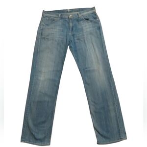 7 for All Mankind Austyn Men's Light Wash Straight Leg Jeans Size 36 X 32